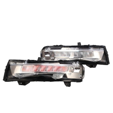 Winjet Ledfog Light W/ Sequential Turn Signal - Clear CFWJ-0688-C-SQ